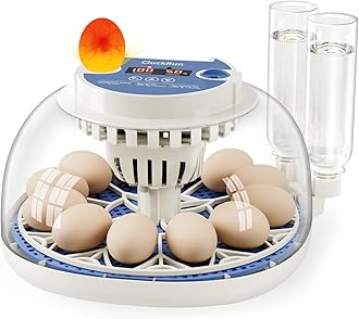 12 Egg Incubators for Hatching Eggs, Temperature and Humidity Control, Automatic Egg Turning, Egg Candler, Automatic Water Refill, for Chicken, Quail & Duck Eggs, Perfect for Home, Farm, Classroom