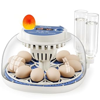 12 Egg Incubators for Hatching Eggs, Auto Turning, Temp & Humidity Control | Auto Egg Turning, Auto Water Refill, 360 Viewing Window, Built-in Egg Candler & Air Vents