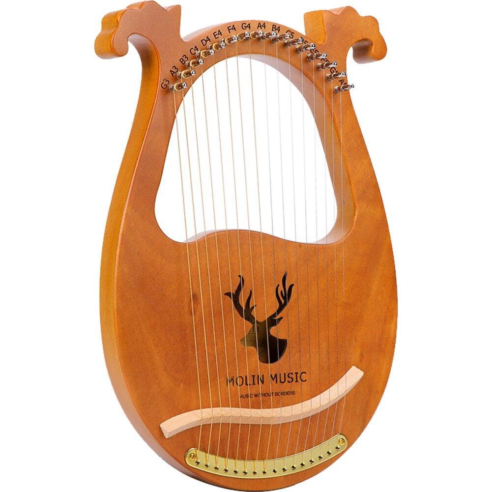 Lyre harp 16 strings en bois de lutherie instrument à cordes