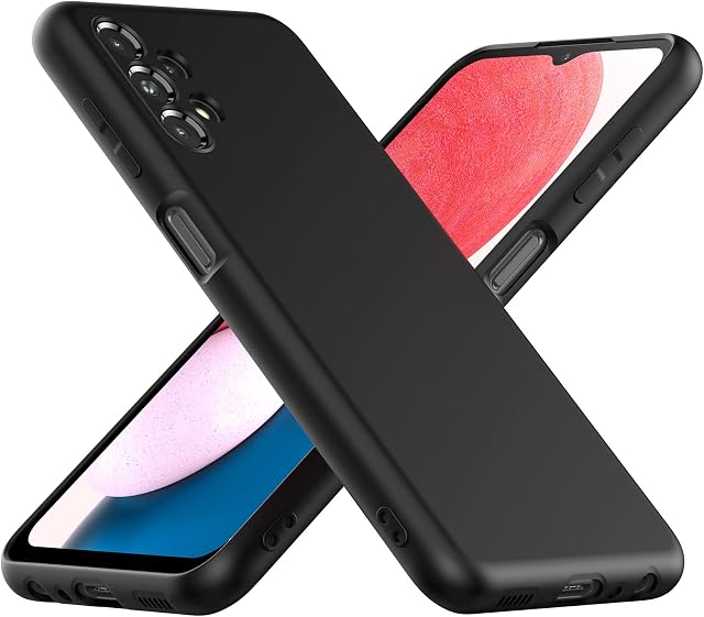 Cresee for Samsung Galaxy A13 4G Case, Thin TPU Cover with Camera Protection Soft Interior Anti-Scratch Slim Fit Flexible Phone Case for Galaxy A13 4G (Black)