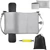 1PC Toddler Airplane Bed, 19x31 Inch Non-Slip Comfort Inflatable Toddler Travel Bed with Pillow & Pump & Pockets, Portable Air Mattress with Storage Bag for Sleeping, Rest.
