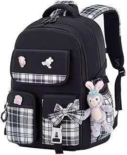 حقيبة مدرسية للبنات – تصميم أنيق وخفيف الوزن مع مساحة واسعة ، حزام قابل للتعديل - مثالية للكتب الثقيلة والتنقل اليومي مقاس ( 46 *32 *20 سم )