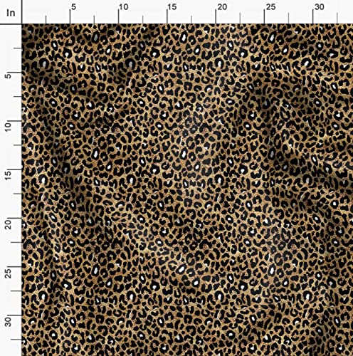 Soimoi Orange Velvet Fabric Leopard Animal Skin Print Fabric By Yard 58 Inch Wide #TOP2