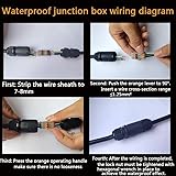 Junction Box Outdoor, CESFONJER 2 PCS Waterproof IP68 Connector, 3 - Way Line M25 Cable Connector, Inline Cable Connector, Cable Connector Sleeve Coupler for Cables Ø 6-11 mm - 6