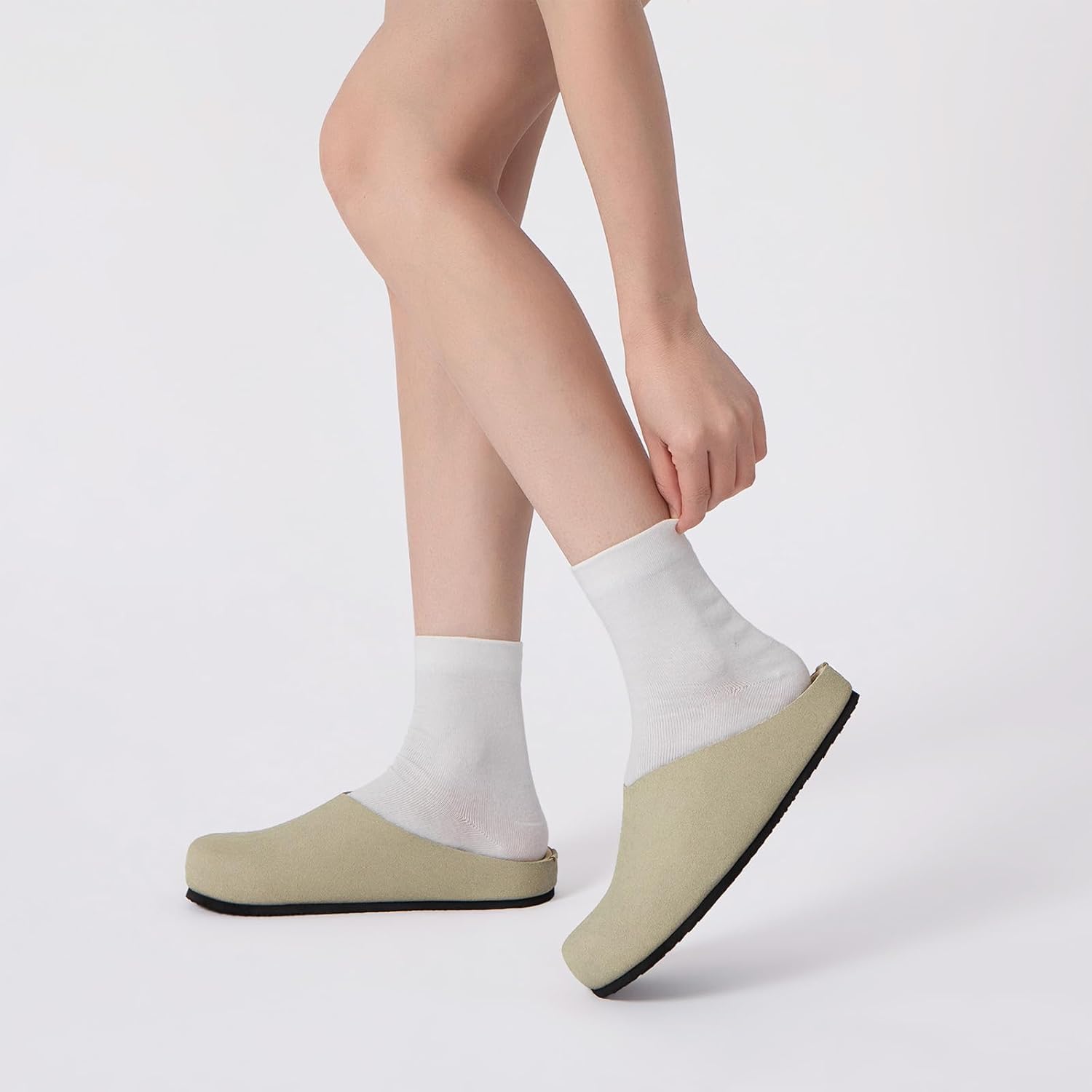 Athlefit Comfortable Slip On Clogs for Women Lightweight Arch Support Walking Shoes for Fall Nurse Work Casual - Image 2