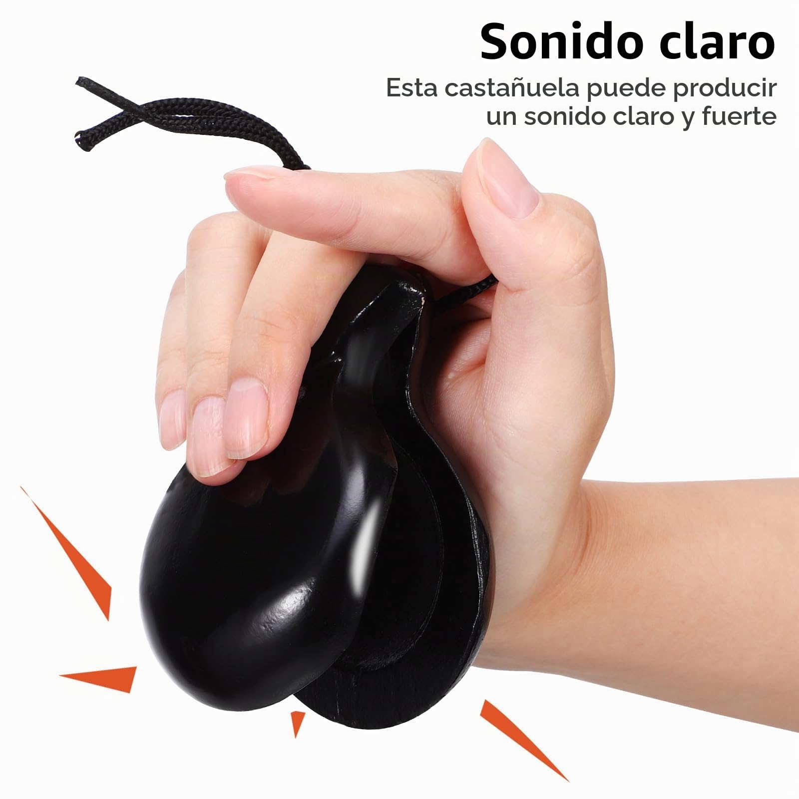 Castañuelas Españolas De Madera Castañuelas Tradicionales De Percusión Manual Castañuelas De Flamenco Castañuelas De Madera Para Dedos Tablas De Ritmo Instrumentos Para De