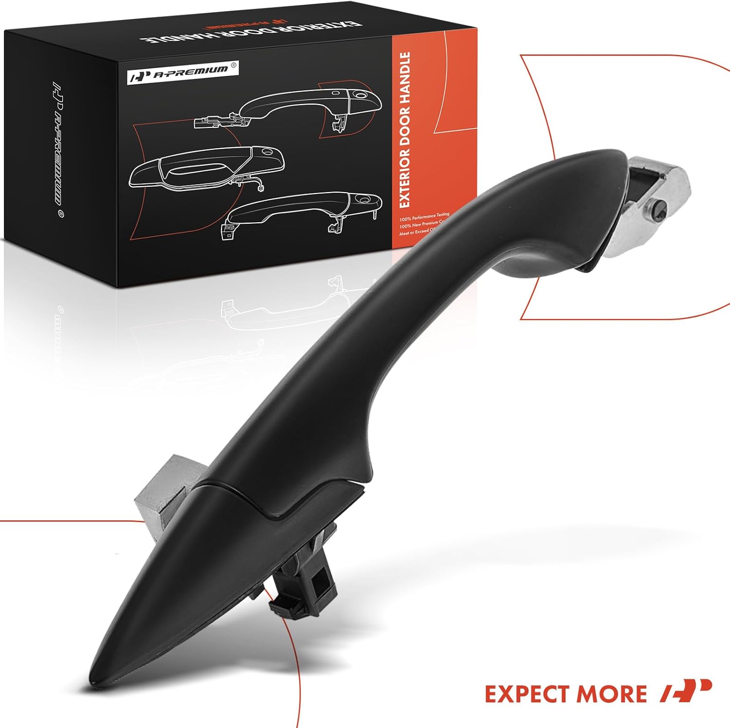 A-Premium Rear Right Passenger Side Exterior Door Handle Compatible with Honda Odyssey 2005-2010, Primed Black, Replace# 72640-SHJ-A01