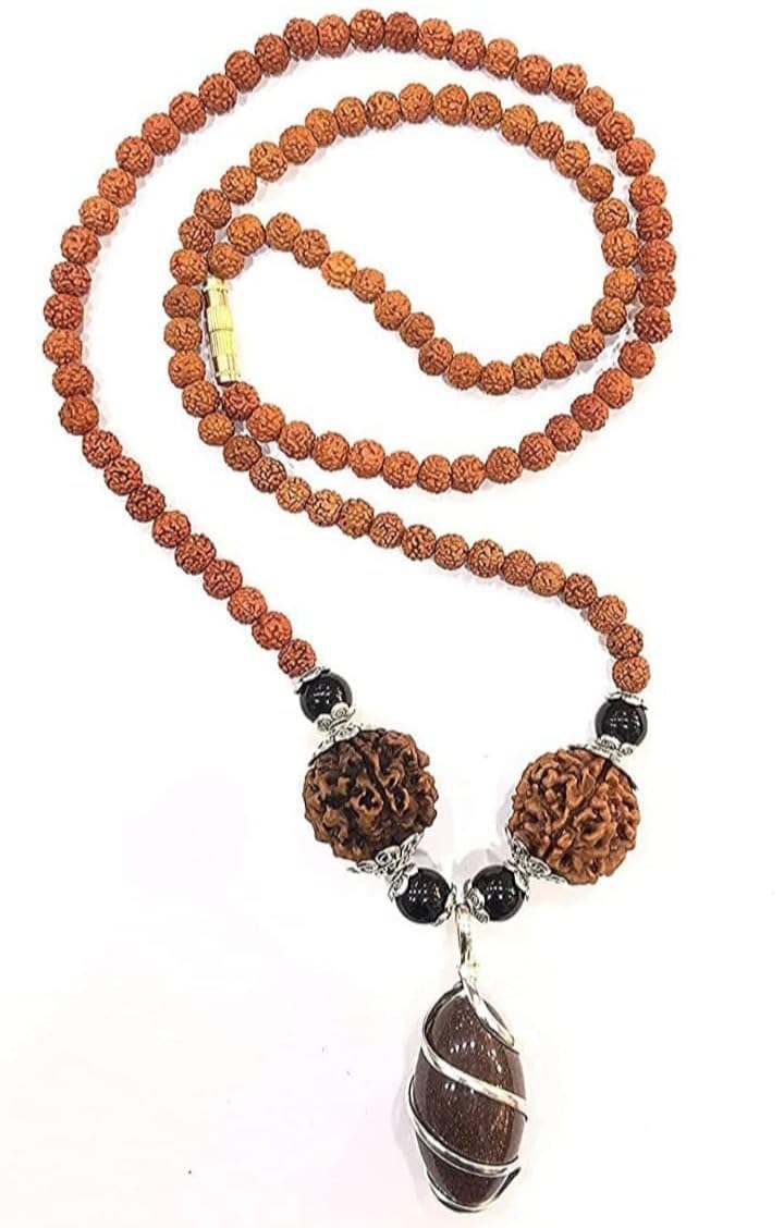 Vighnaharta Ganesh Rudraksha Narmadeshwar Shivling Kavach Pendant Mala Narmada Stone Locket For Men Women Narmadeshwar Rudraksha Mala (B0D1LCZR9J) Amazon Price History, Amazon Price Tracker