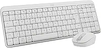 Combo Teclado e Mouse Sem Fio Logitech MK250 Bluetooth com Conectividade Rápida e Fácil, Design Compacto, Mouse Ambidestro, Layout ABNT2, Construção Durável, Compatível com PC e Mac - Branco