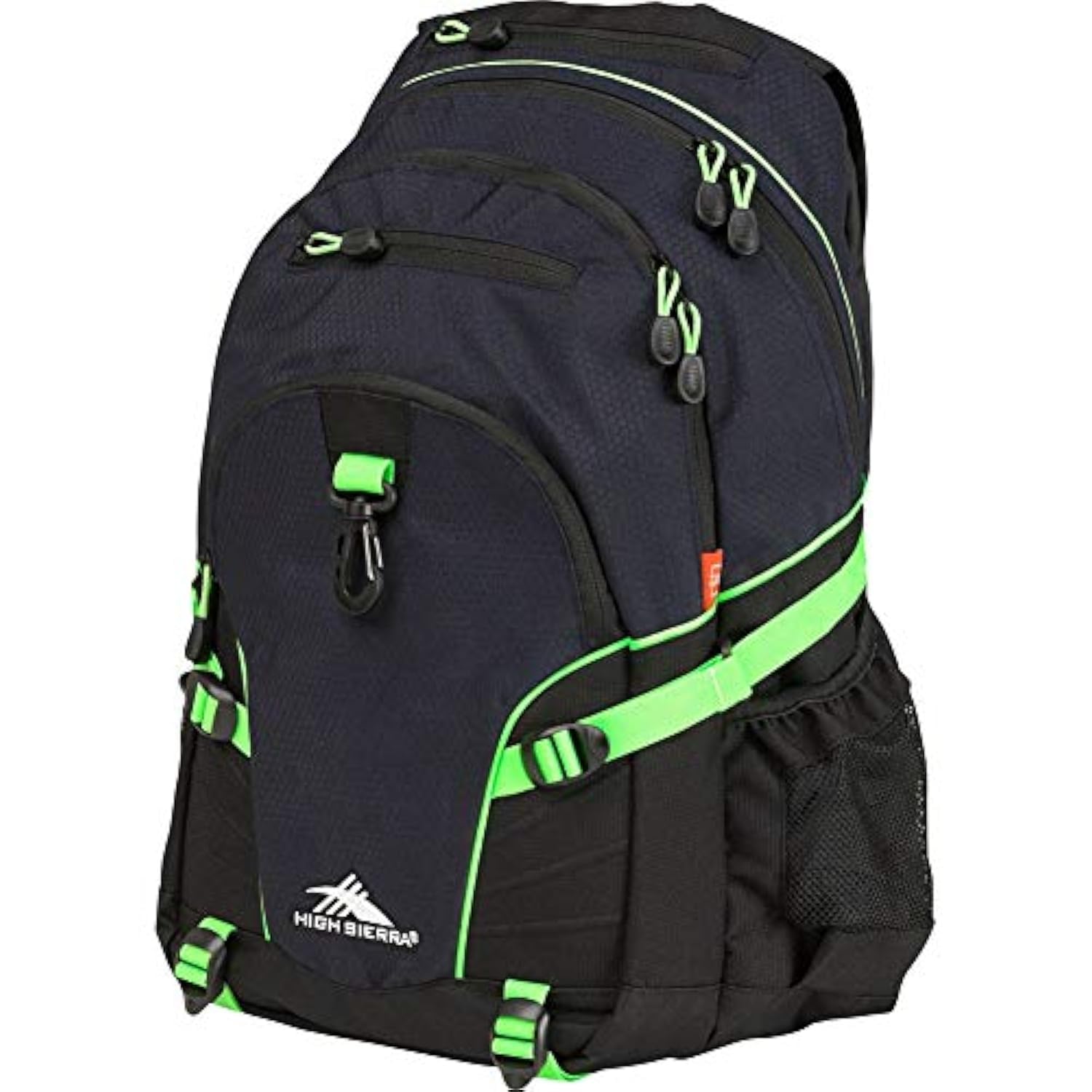 high sierra loop backpack travel or work bookbag with tablet sleeve one size midnight blueblacklime