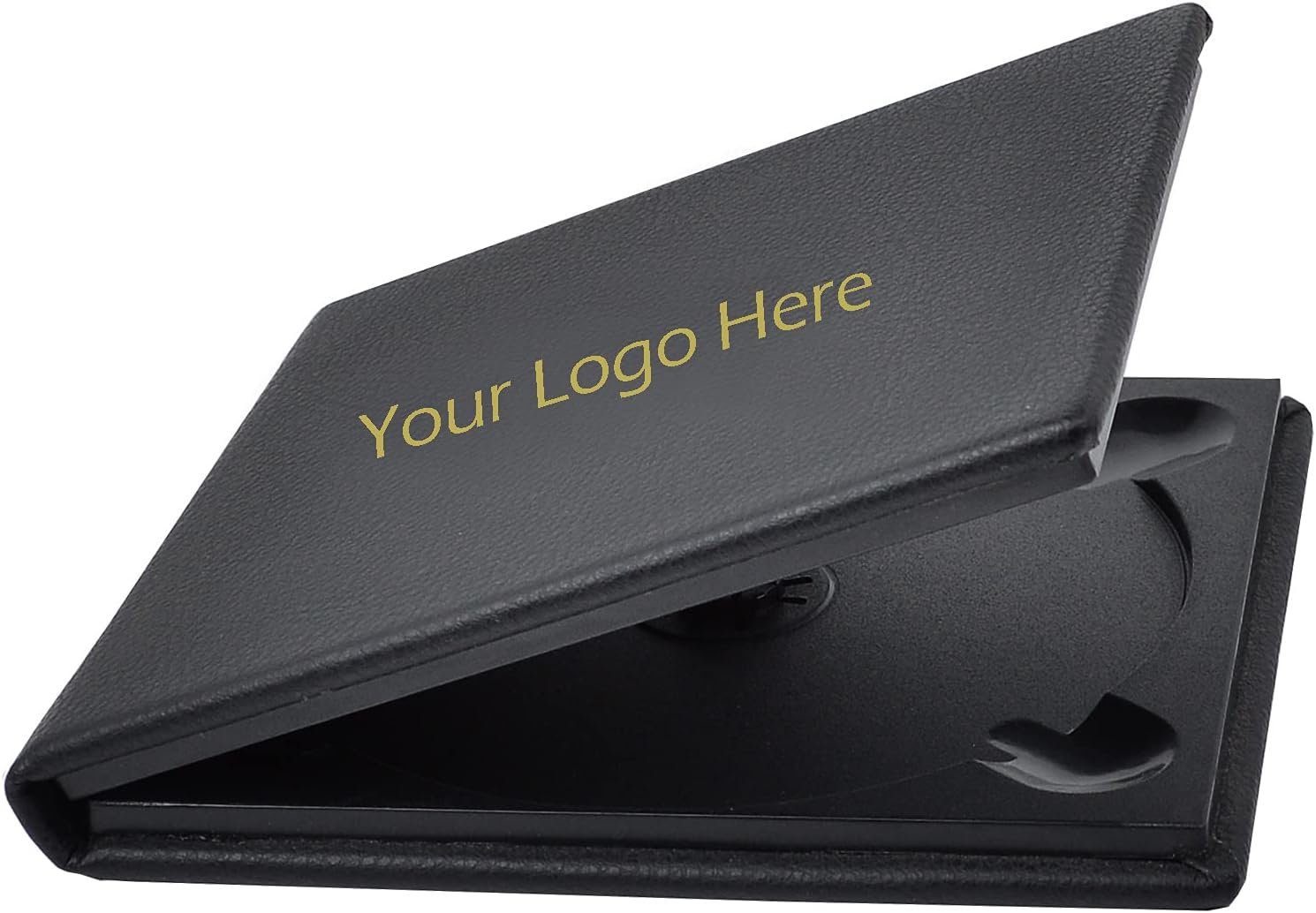 Custom Leather CD/DVD Holder Case with Personalized Logo for Wedding Photographer Clients Gift 10pcs