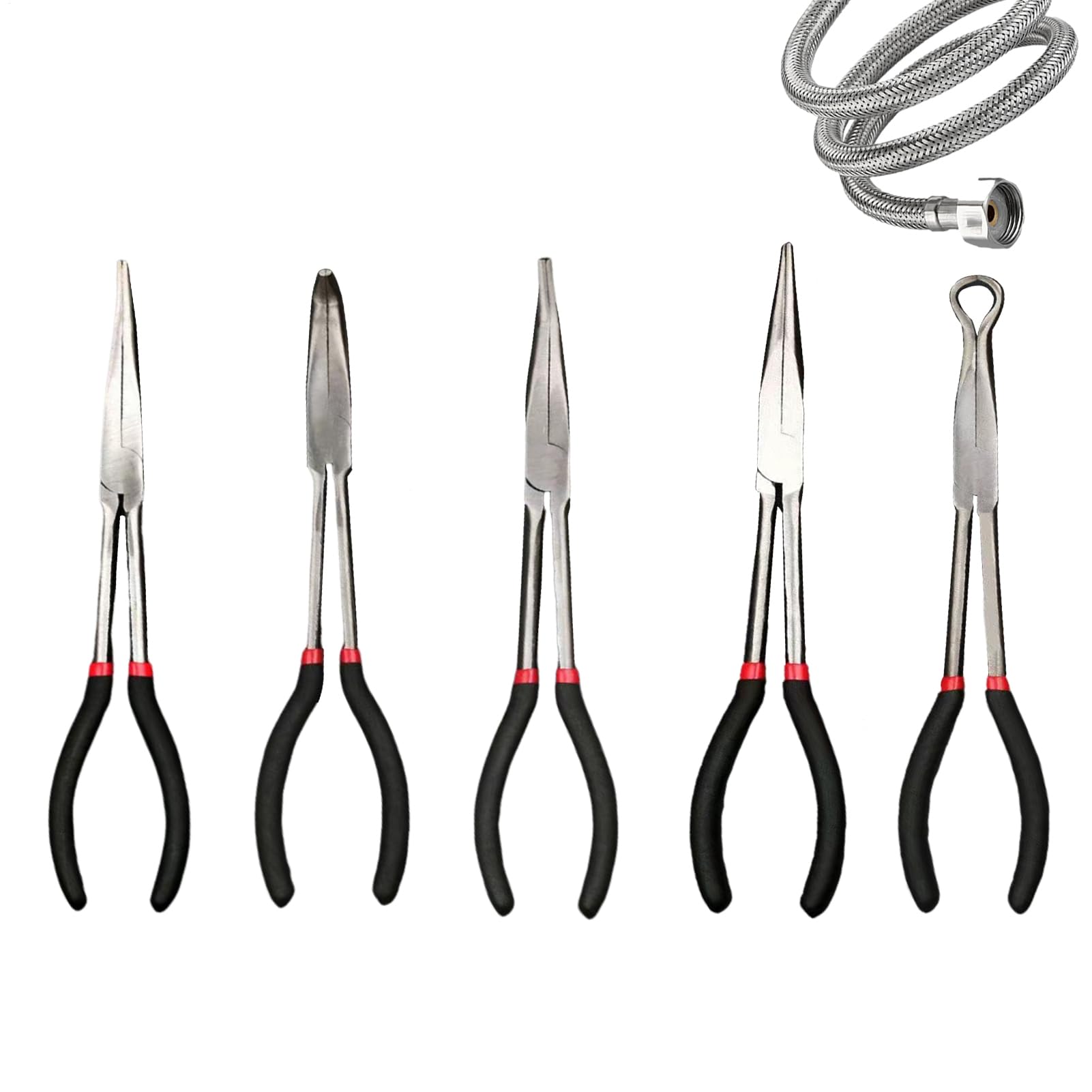 Pinze a Becco Lungo Utensile Da Taglio Con Angoli Di 25, 45 E 90 Gradi | Pinze Di Precisione Da 28 Cm per Pesca Creazione Gioielli Fai da Te Lavori Elettrici Elettricista Riparazioni