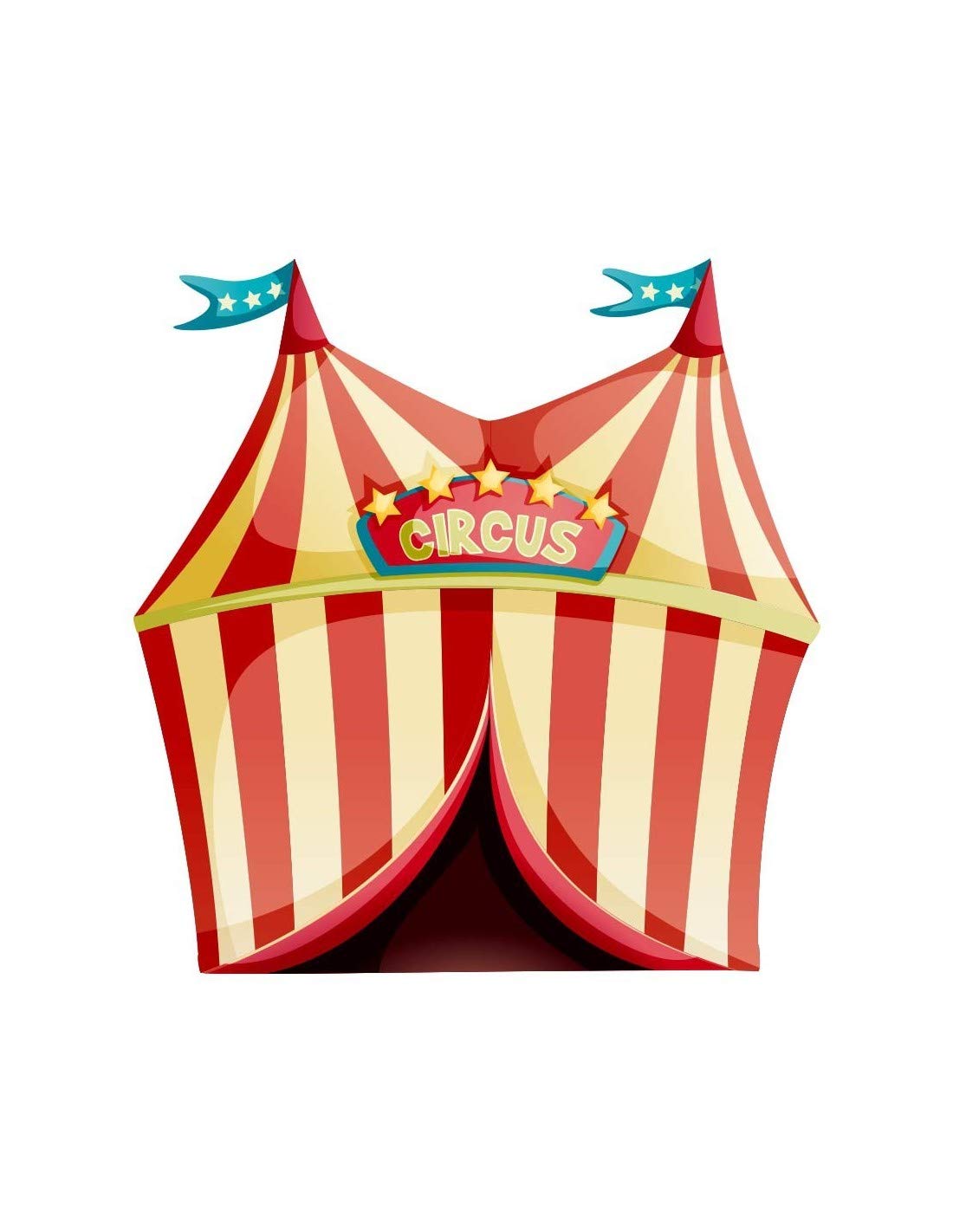 Sticker Cirque Chapiteau 82x86 cm pour décoration de chambre enfant