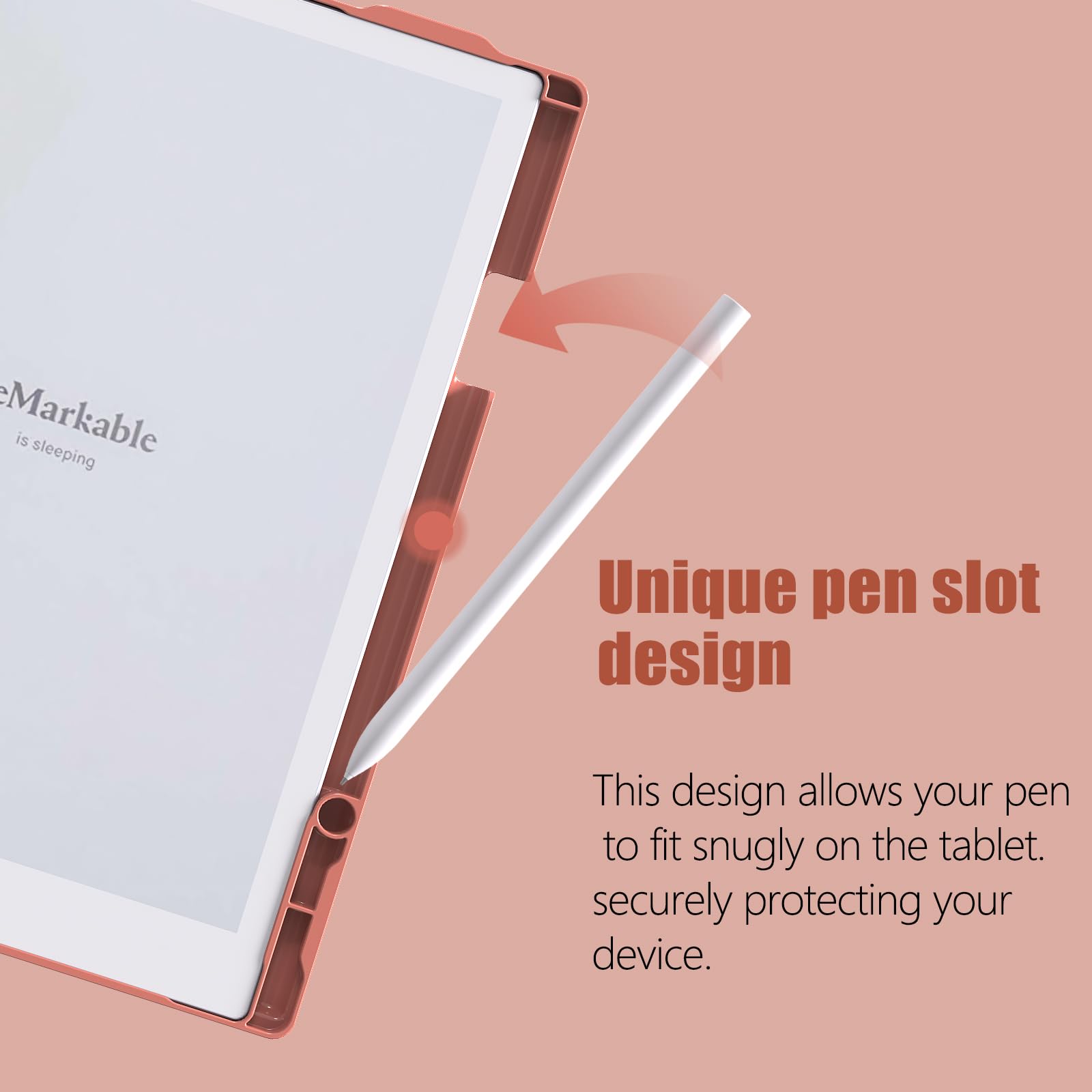 E NET-CASE Case for Remarkable 2 Paper Tablet- Multi-Viewing Adjustable Folding Book Folio Cover - with Built-in Pen Holder - for 10.3" 2020 Released (Brown)