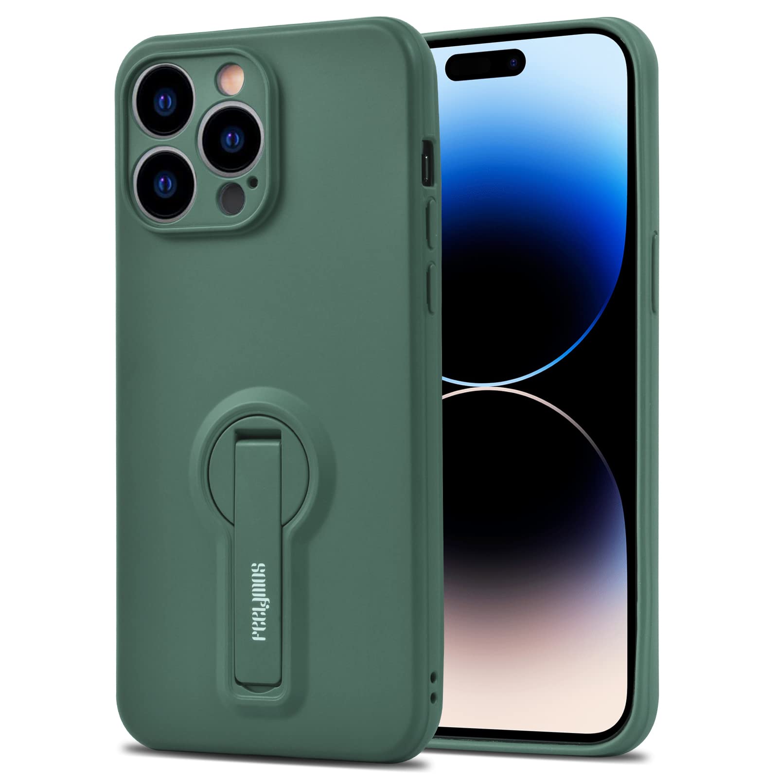 iPhone 14 Pro用ケース ワイヤレス充電 キックスタンド　グリーン iPhone 14 Pro用ケース ワイヤレス充電 キックスタンド グリーン