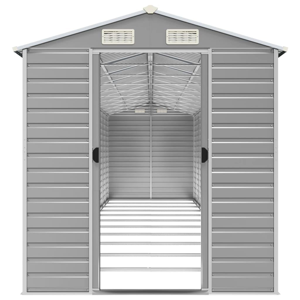 LAPOOH Capanno da Giardino Grigio Chiaro 191x980x198cm Acciaio Zincato,Capannone da Giardino,Casetta da Giardino,Casetta Attrezzi Giardino(SPU:3188252)