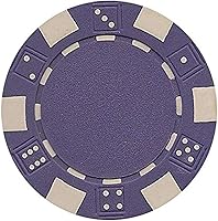 Vista 5 de Da Vinci, 50 fichas de póquer de cerámica compuesta, rayas, 11,5 gramos.