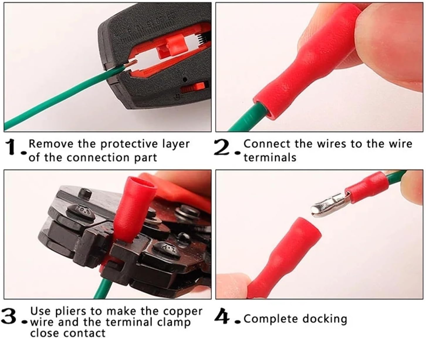 5/10/25PCS Audio Wiring PVC Shaped Female Male Insulating Joint Wire Connector Insulated Electrical Crimp Terminal 22-16A (Color : Blue MPD FRD, Size : 20PCS(10set))