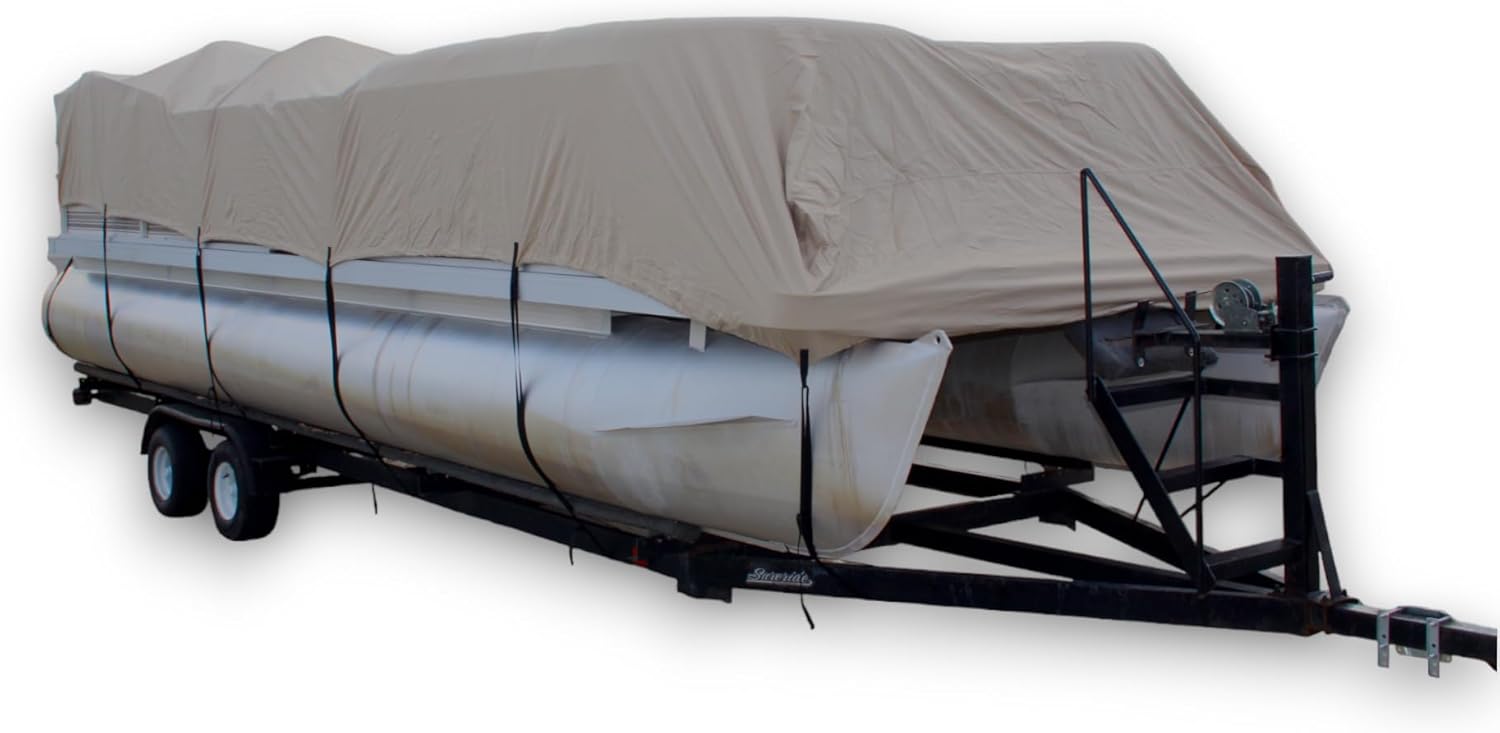 VORTEX Direct Boat Cover for Sylvan Pontoon Boat Models 8523 8524 (UP to 2013) (TAN)