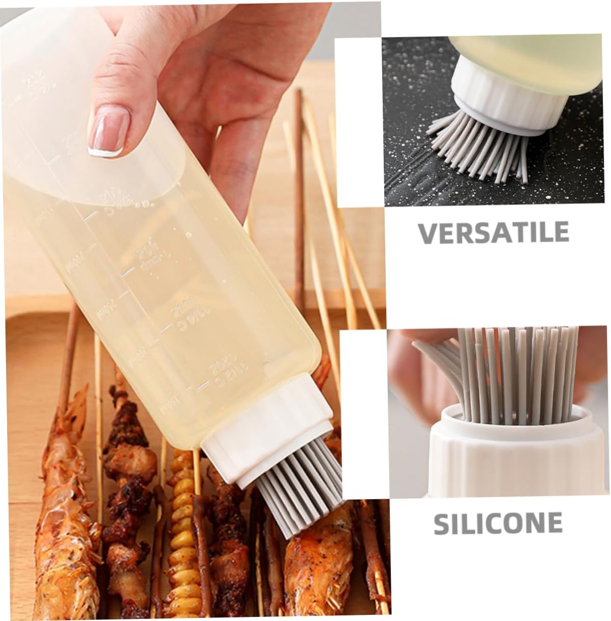 Ciieeo Oil Dispenser Bottle with Silicone Basting Brush 175ml