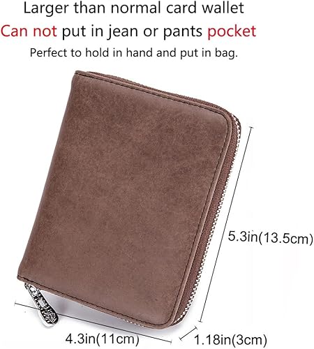 Miniatura 3 de EASTNIGHTS Funda de cuero genuino para tarjetas de crédito, cartera para tarjetas RFID, cartera de pasaporte de viaje