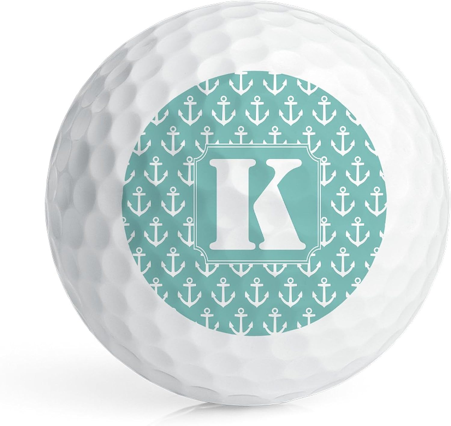 CafePress K Monogram Initial Anchor Novelty Golf Balls (Pk of 12)