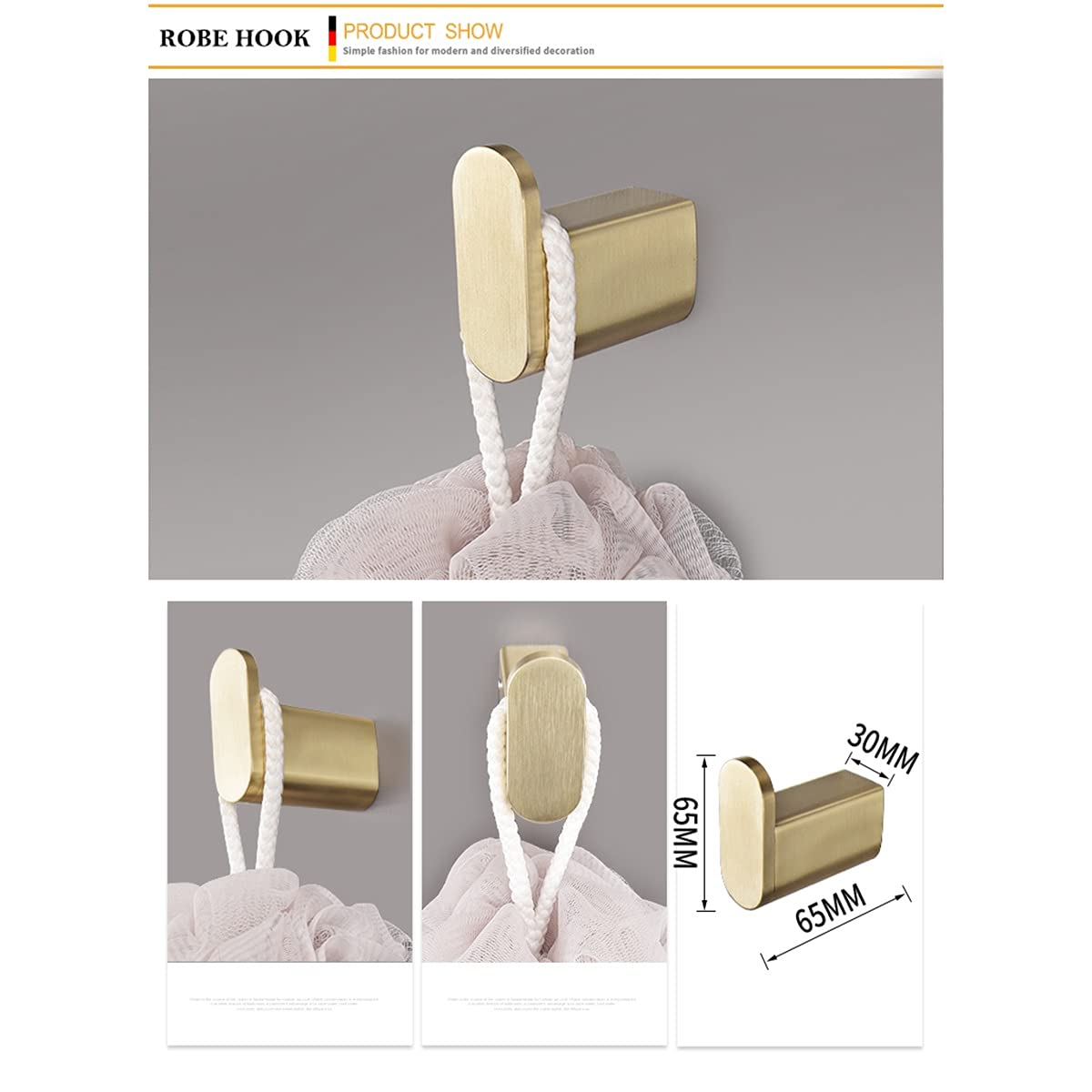 Badezimmer-Hardware-Set 10206 – Inkl. Handtuchring, Toilettenpapierhalter & Bademantelhaken, Für Komplettes Bad-Design