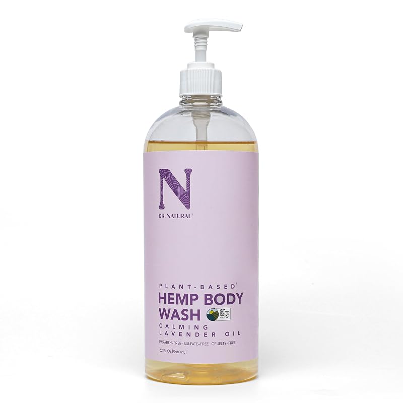 Sabonete líquido corporal de cânhamo Dr. Natural com fragrância de lavanda, 946 mL