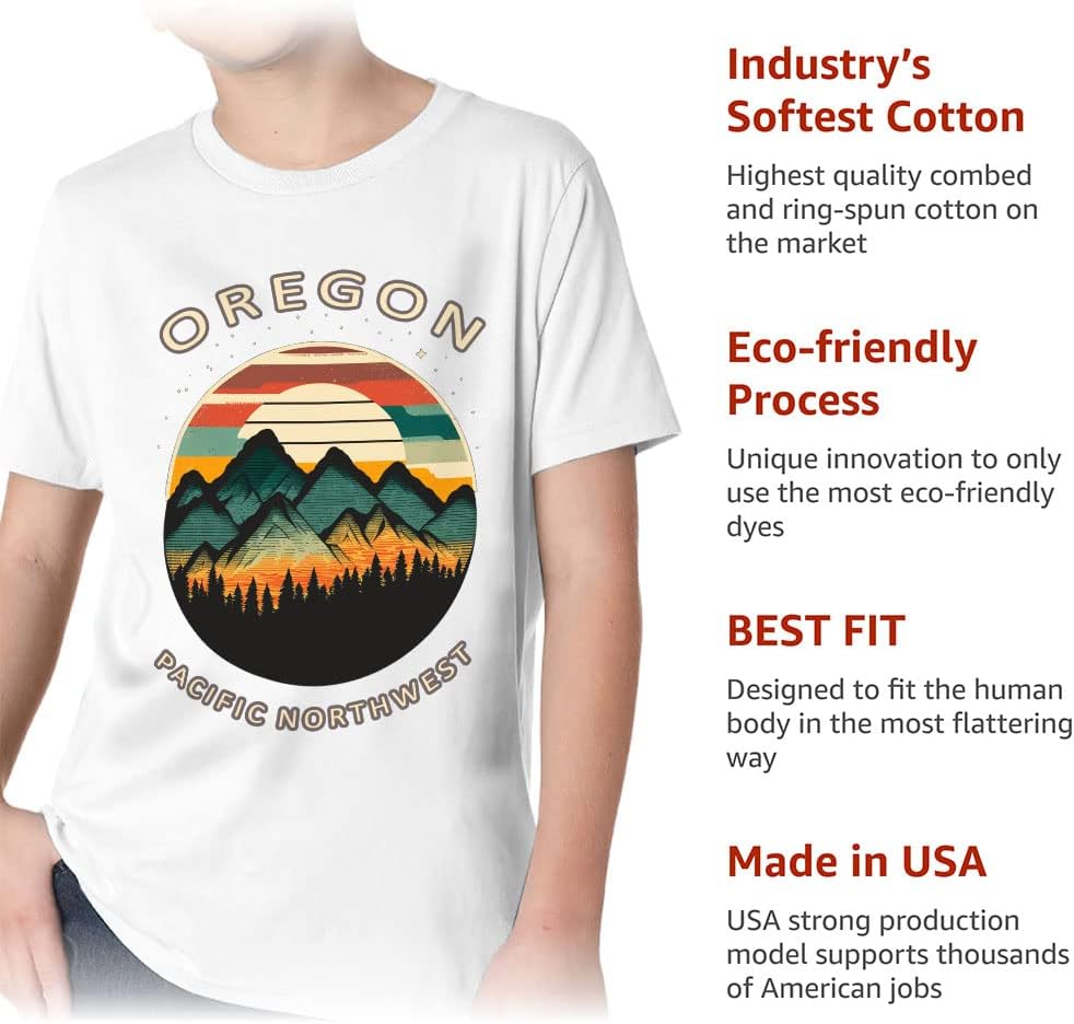 Oregon Pacific Northwest Kids' Classic Fit T-Shirt - Graphic T-Shirt - Themed Classic Fit Tee