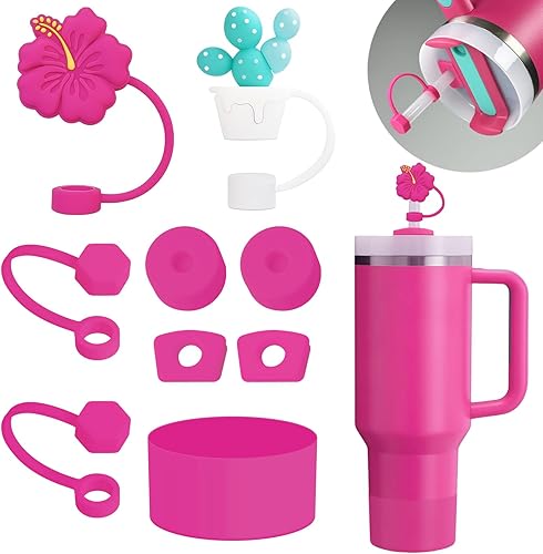 Miniatura 75 de Stanley Cup - Juego de accesorios que incluye 6 tapones de silicona a prueba de derrames, 2 tapas de popote para popotes de 0.39 a 0.39 pulgadas, 1