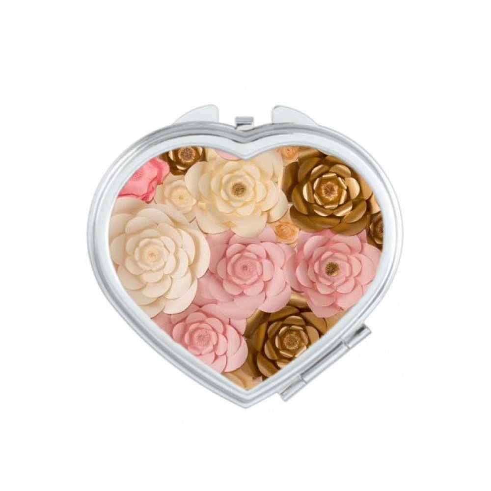 Miroir de poche rose blanc petit miroir de main cadeau multicolor