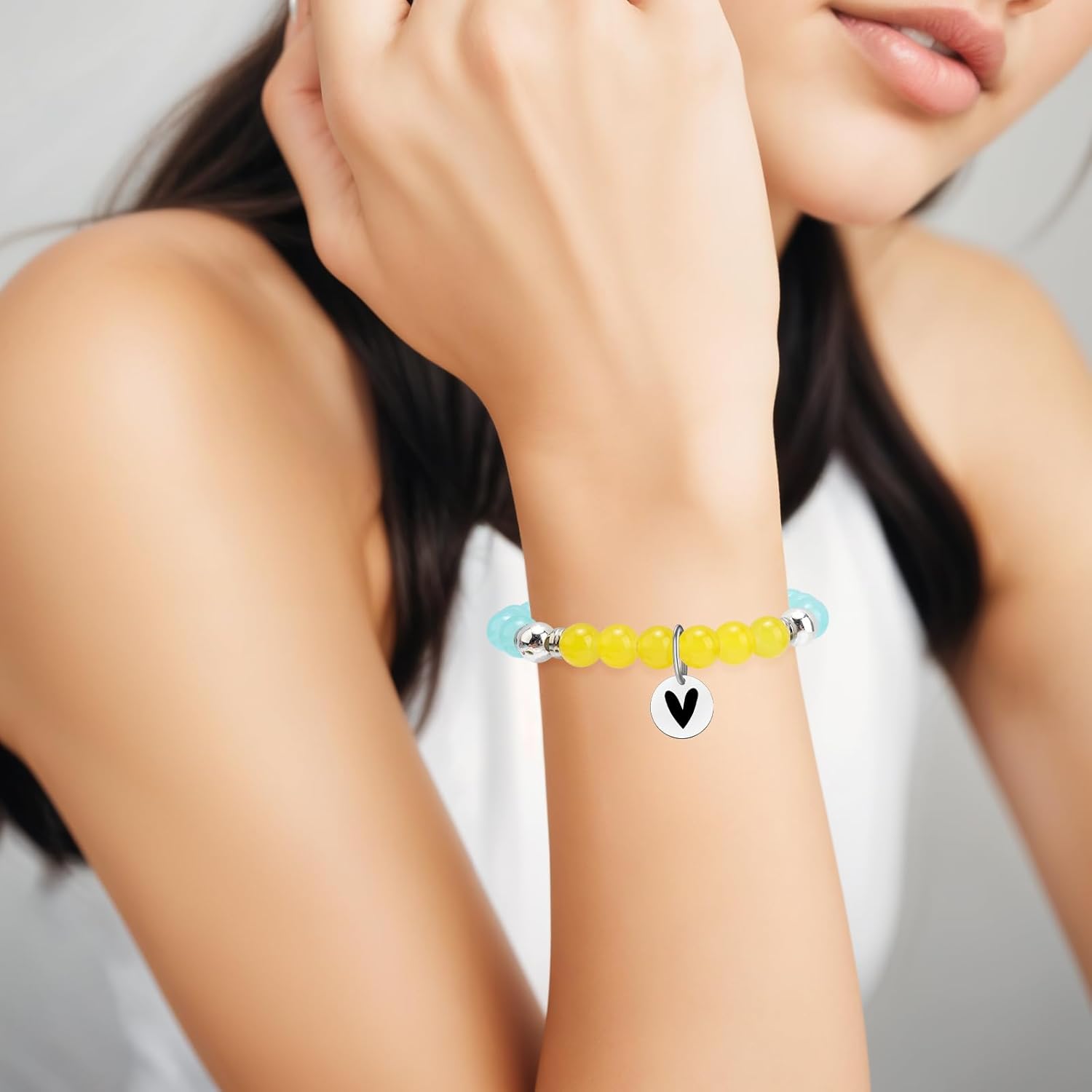 Inspirational Beads Bracelets for Women Daughter Motivational Graduation Gifts for Sister Best Friend Beaded Bracelets Christmas Birthday Present for Her Bff Bestie Encouragement Stretch Jewelry - Image 4