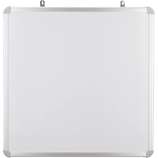 Amazon Brand - Solimo Wood Non Magnetic 2 X 2 Ft(61 Cm X 61 Cm X 1.8 Cm) Double Sided White Board And Chalk Board