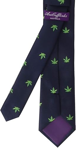 Miniatura 9 de AUSCUFFLINKS Weed Marihuana Cannabis Lover 420 Corbatas para hombres 420 de hoja verde Funky Novelty Tie para él Corbatas de boda (semilla), Weed