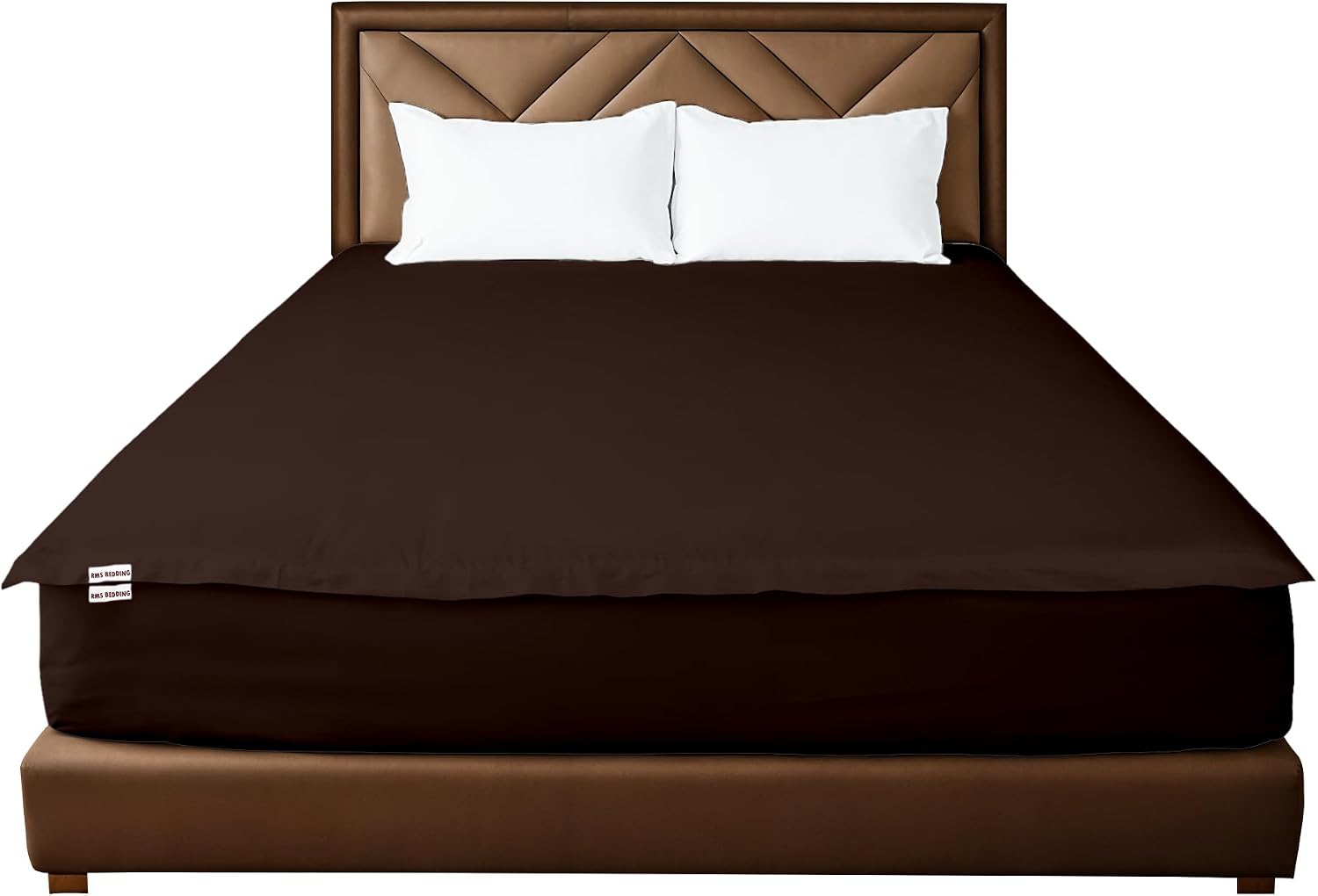 Cotton Zip On Fitted Sheet King Size- Up to 12" Inch Deep Pockets Mattresses, Zipper Fitted Sheet (1 Base + 2 Zip On Sheets) -Faster & Easier to Change 800 TC 100% Cotton- Dark Color