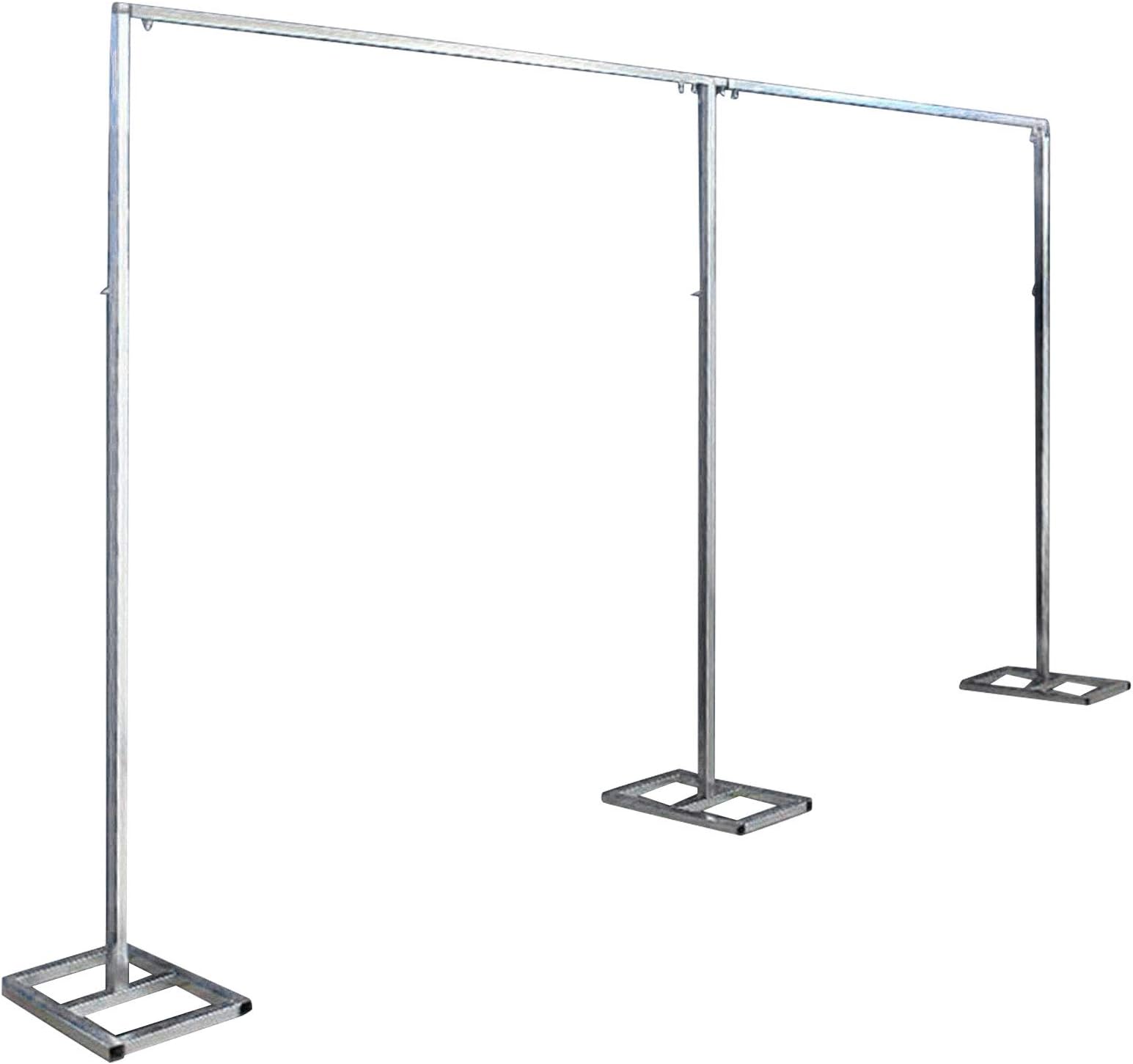20ft x 10ft Backdrop Stand Pipe Kit Heavy Duty Wedding Backdrop Stand with Weighted Stainless Bases for Backdrop Frame Wedding Backdrop Ceremony Backdrop