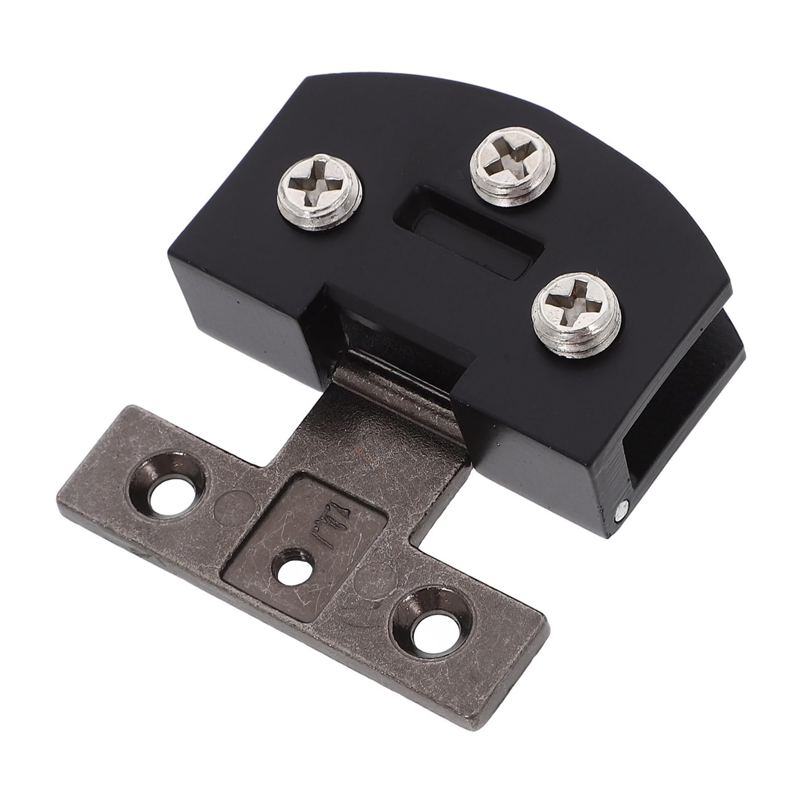Alnaeson Black Glass Door Hinge 1Set Frameless Glass Door Hinge Stainless Steel No Drilling Heavy Duty Cabinet Wine Display Clamp Replacement For Glass Cabinetss(Black)