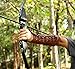 Cuoyuqie 1 pcs Archery Arm Guard Leather Hand Glove Protector Gear Longbow Recurve Bow Shooting (Brown)