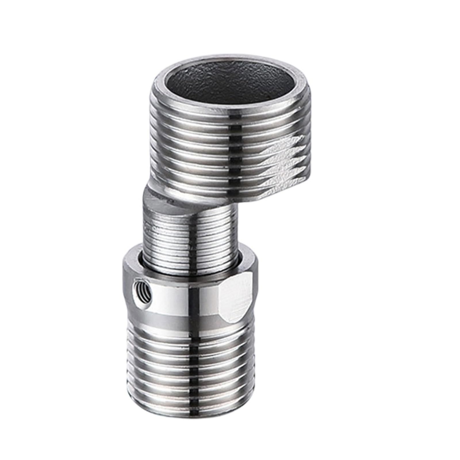 Lirrvb F Shower Arm Connector With 360 Swivels Stainless Steels Wall Mounted Shower Aucet Adapters Quick Installation Universals Thread Eccentric Screw Corner
