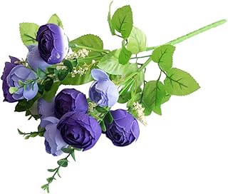 Verlike - Bouquet di fiori artificiali per matrimonio, decorazione per la casa, feste, centrotavola floreale Blu