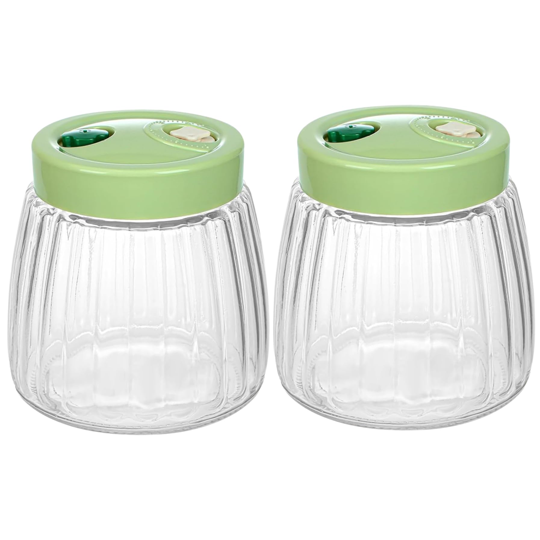 Bocal fermentation verre kimchi 1L récipient démarrage levain étanche avec couvercle valve x2