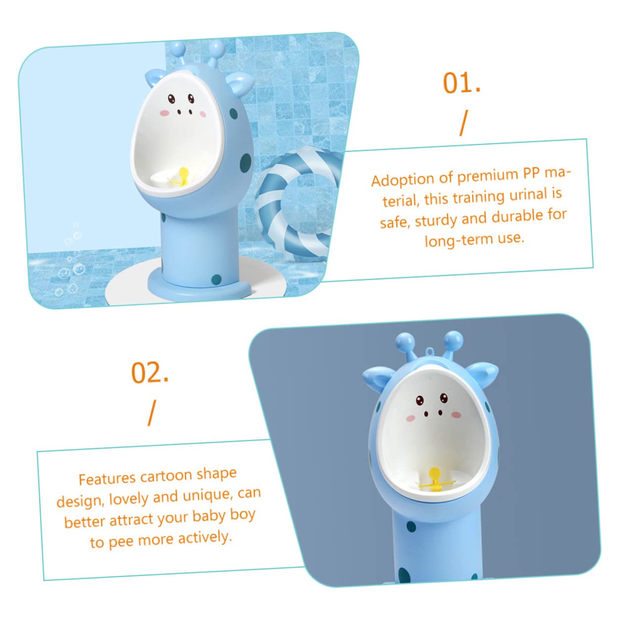 Hohopeti Orinal Infantil Para Orinal De Entrenamiento Divertido Giraffe Training Urinal Para Baño De Limpiar Material Para