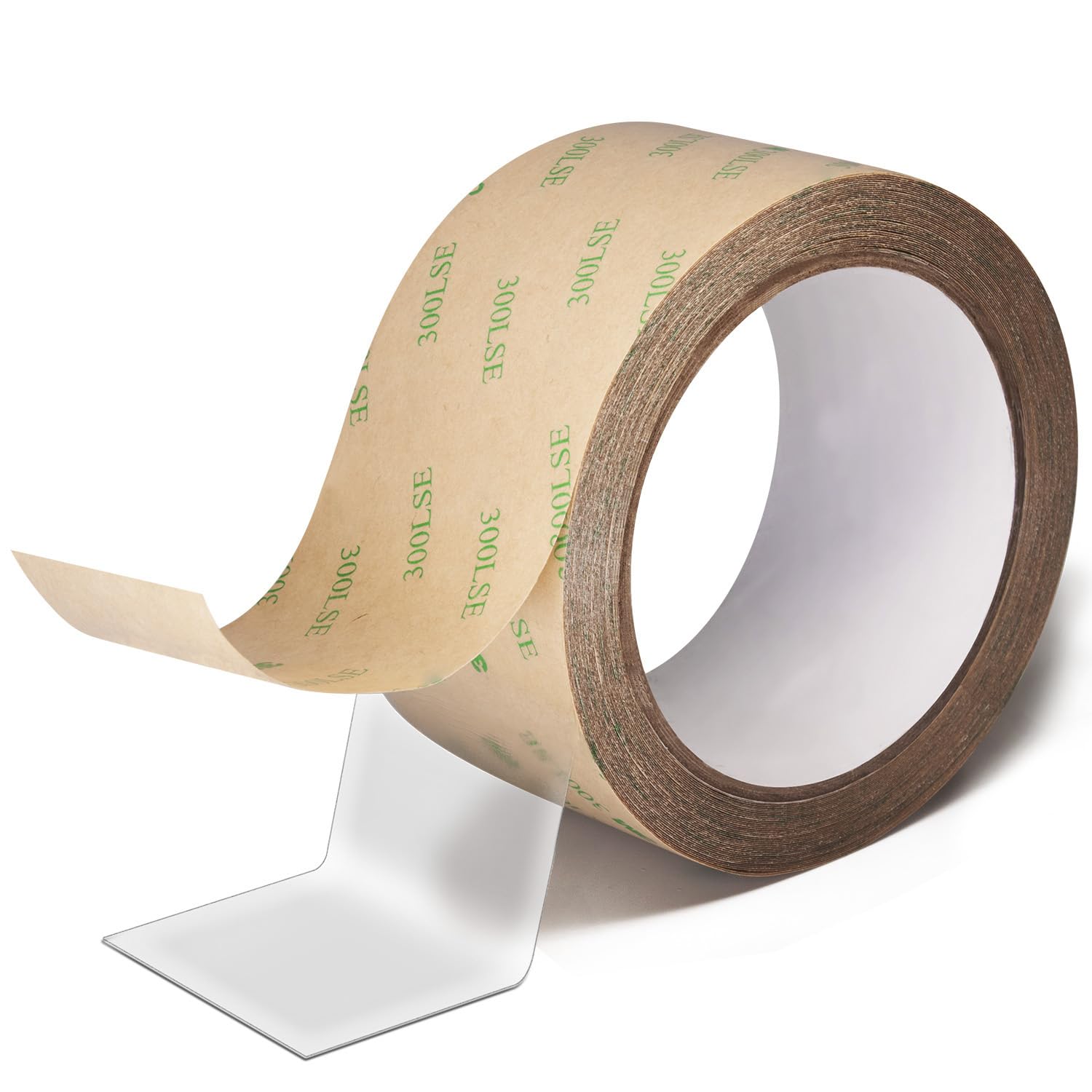Thin Double Sided Tape for Crafts,2 inch x36Ft,Removable,Waterproof,Heat Resistant,Clear 300LSE Adhesive Strips for Stick Led Strip Light,Poster,Car,Fabric,Electronic,Indoor and Outdoor