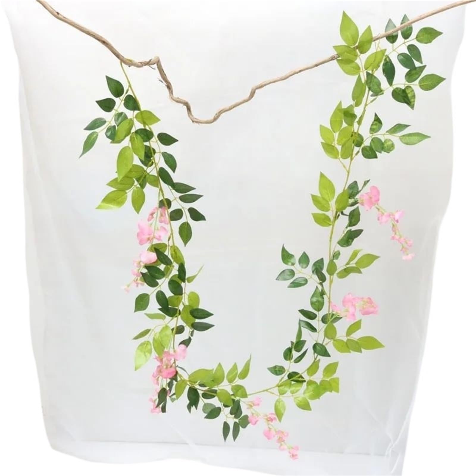 Enredadera Artificial de Hiedra 1/3 piezas de 2 metros de flores artificiales de hortensia, hojas de enredadera, corona for boda, jardín, decoración de pared y hogar para Cocina, Patio(Style 2,3pieces