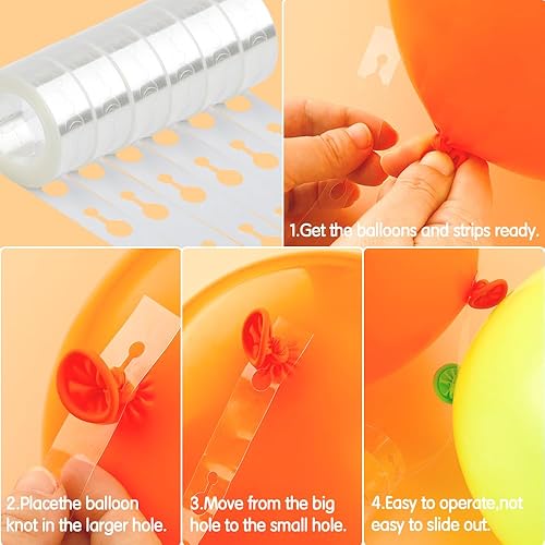 Miniatura 5 de Kit de arco de globos con tira, 200 puntos de pegamento, cinta de 32.8 pies para decoración de pared de cumpleaños, graduación, boda, baby shower