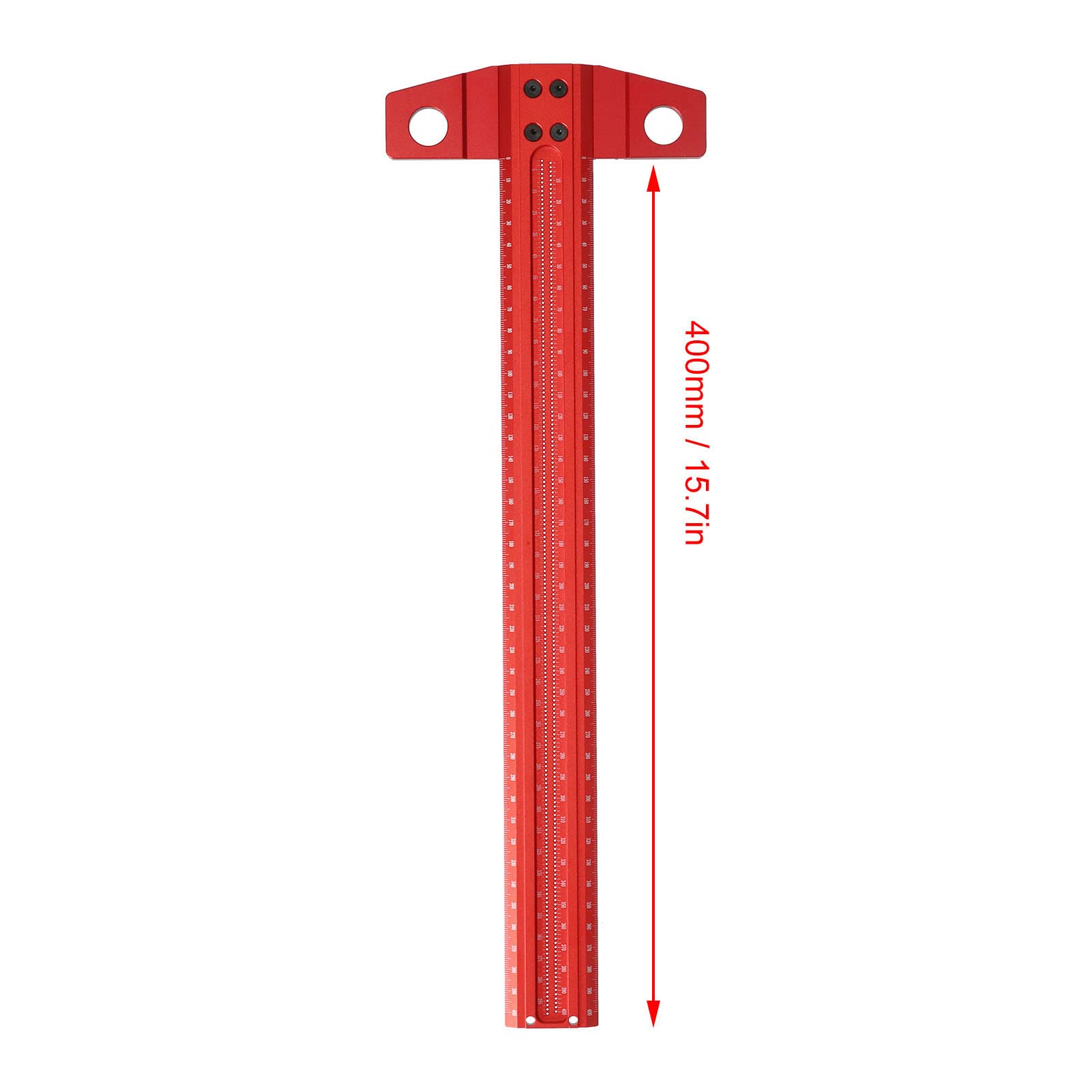AUNMAS Squadra a T in Alluminio 6061, Righello Ad Angolo Retto da (400mm)