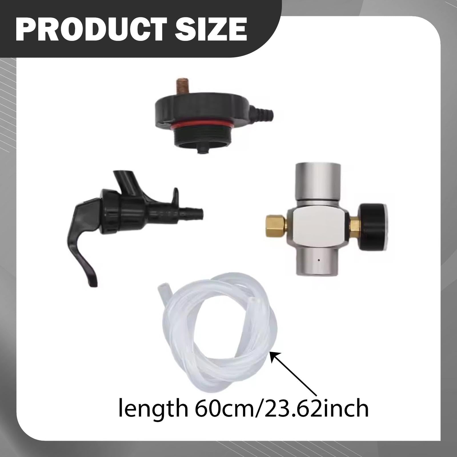 Mini Keg Dispenser Set mit Komplettem Zubehör Wie Bierleitung CO2 Silikonschlauch Und Zapfhahn Zum Leichten Transport für Ausflüge Wohnmobil Ba