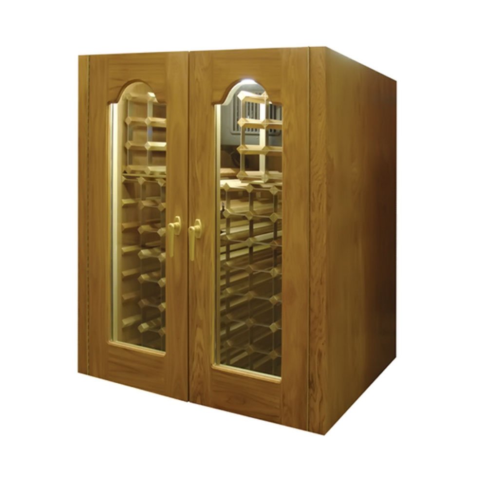 Provincial 230-Model White Oak Wine Cabinet with 2 Glass Doors by Vinotemp