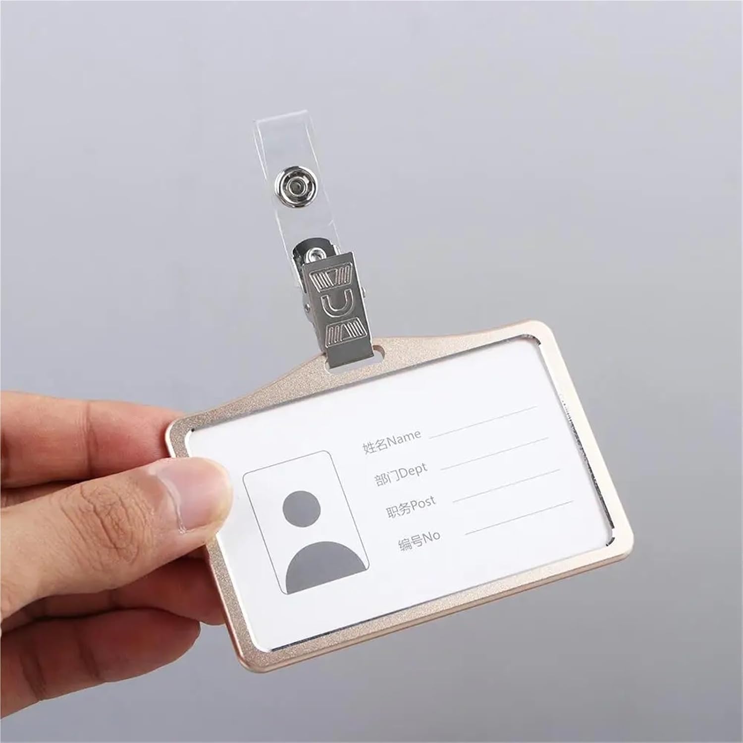 Badge Clip 40pcs Chest Buckle Stainless steel Metal Name Tag Lanyard ID Card Clips for ID Badges Keys