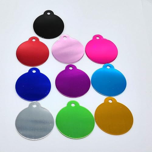 Placas Para Perros Venta Al Por Mayor De 20pcs Círculo Perro Personalizado IDENTIFICACIÓN Tags Nombre…
